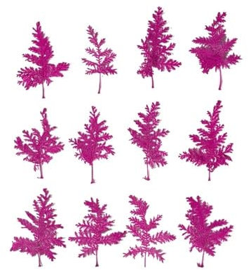 GNYVZXPLQ con i Fiori di Filo con i Talloni, 12 Pezzi di Foglie di Fiori Fatte a Mano, Foglie secche di Artemisia da 4-7 cm for Resina epossidica, Confezione di Materiale for Foglie secche(Rose)