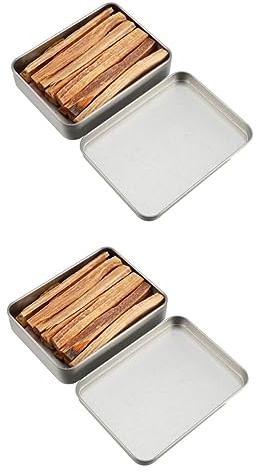 OSALADI Natural Wood Firelighters Set, Quick Light Camping Fire Starter Sticks Iron Case, Emergency Survival Wood Bundle, Outdoor Fireplace and Bbq Ignition Tool