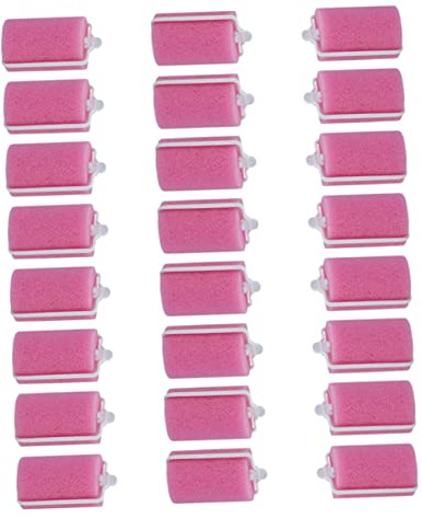 VALICLUD 24 Stück Packung Schwammwickler Haarroller aus Schwamm und Harz Leicht und Schonend für Lockiges Styling für Kurze Haare und Kreatives Friseurwerkzeug Zufällige Farbe