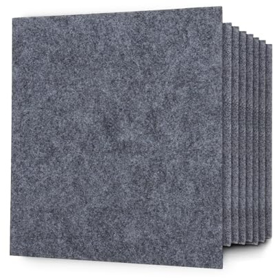 TMZELOA Självhäftande filttassar, 8 stycken 16 x 20 cm – 4 mm självhäftande filt för skärning, filtglider för stolar, filtunderlag för möbler – tyst, reptålig, mångsidig användning