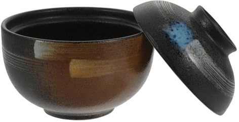 VALICLUD 1pezzi Ciotola Per Zuppa in Ceramica a Forma Di Zucchetto Con Coperchio Forniture Da Cucina in Ceramica Ciotole Per Zuppa Di Miso