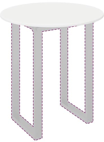 vidaXL Encimera Blanco 70 x 70 x 1,5 cm Madera contrachapada, Mesa Redonda Elegante, diseño Minimalista, Superficie Ideal para Comer, Madera Resistente, Acabado Suave