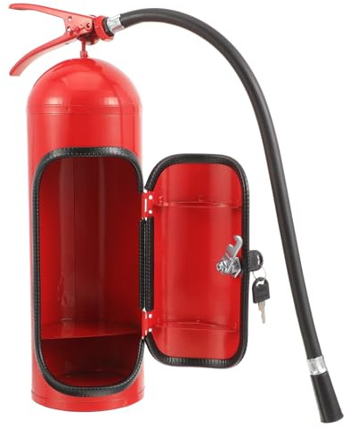KAILIKETIY Unique and Convenient Storage Fire Extinguisher Shaped Wine Storage Box Made of Iron and with High Durability for Festive Visits and Business Use