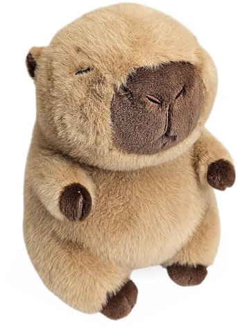 KENJI Yabu Fluffy Capybara Plush Large – Adorably Soft Animal Toys, Cute Plushie for Girls & Boys, Super Soft Plushy Cuddle Characters, Cute Plush Collectible Kawaii Gift for Kids & Teens