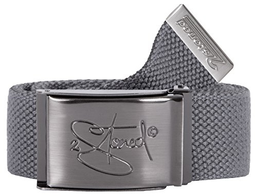 2Stoned Koppelgürtel Stoffgürtel Unisex 4 cm breit, Gürtelschnalle Matt Classic, für Damen und Herren
