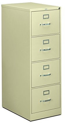 HON 4-Drawer Filing Cabinet - 310 Series Full-Suspension Legal File Cabinet, 26-1/2-Inch, Putty (314CPL)