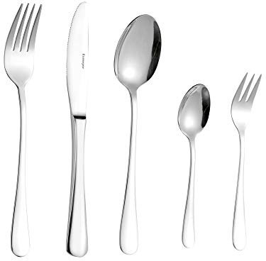 Esmeyer 156-081 Besteck-Set Sylvia aus Edelstahl 18/0 poliert 30-teilig, Silberfarben, Silber