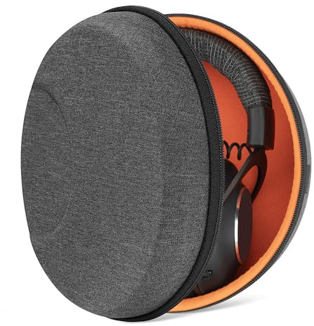 Geekria Shield Headphones Case Compatible with Logitech GPRO X, HyperX Cloud II Wireless, Corsair HS35 and More, Replacement Hard Shell Travel Carrying Bag with Cable Storage (Dark Grey)