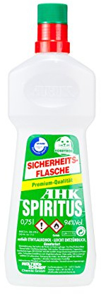 Robbyrob AHK Spiritus 0,75 L, Weiß, 9,5 x 5,5 x 28,5 cm