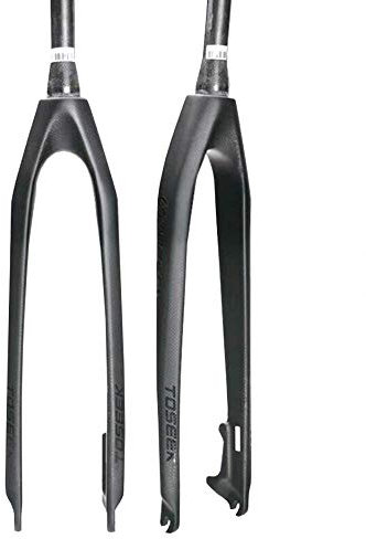 TOSEEK Forcella rigida in fibra di carbonio MTB 29 tubo conico 1-1/8 3K T800 freno a disco, 28,7 mm senza filettatura ultraleggera Mountain Bike Forcelle anteriori