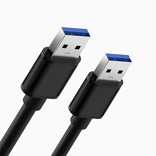 CABLEPELADO Cavo USB 3.0 Super Veloce​​| Cavo dati USB tipo A maschio maschio | Alta velocità 5 Gbps per computer, TV Box, HDD esterno, base ventole, hub USB, Raspberry Pi | Nero | 1 metro