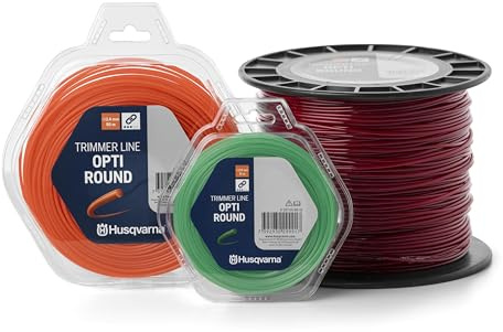 Husqvarna 597669120 - Hilo para desbrozadora, 2,4 mm/12 m, Naranja/Gris