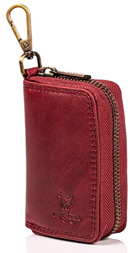 MATADOR Schlüsselmäppchen Leder #BARI mit edler Geschenk Box, Elegante Autoschlüssel Hülle mit Schlüsselbund, RFID Geldbörse für Karten, Luxus Schlüssel Etui Schlüsseltasche mit Einzelfach