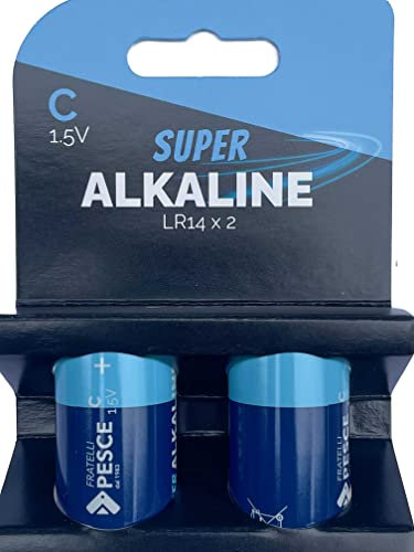 Fratelli Pesce 8490 - Pile D Torcia Super Alkaline Blister 2 Pile
