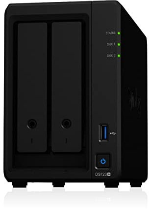 Synology DS723+ 2 GB NAS 32 TB (2 x 16 TB) HAT5300, montiert und getestet mit SE DSM installiert