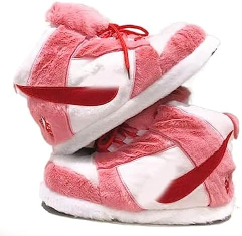 LAPRBY Sneaker Slippers Non Slip Sole Indoor House Plush Slippers Unisex Indoor Floor Cotton Shoes (Pink,5.5,12)