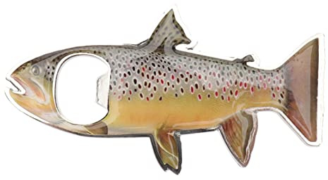 Zerodeko Décapsuleur Aimanté Poisson Truite Acier Inoxydable Arc-ciel Ouvre-bouteille Original Pour Réfrigérateur Cadeau Pêcheur