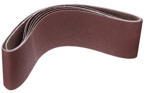 QUARKZMAN 6pz (1 Ogni Grana Assortita 60/80/120/180/240/400) Nastri Abrasivi Ossido Alluminio 6 x 48 Anelli Nastri Abrasivi Carta Vetrata Metallo Lucidato per Levigatrice Nastro Disco