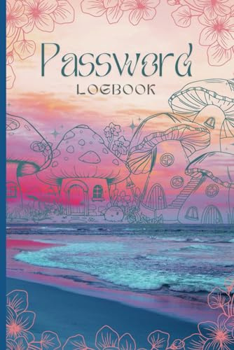 Password logbook with alphabetical tabs, keep usernames and passwords safe, 6 in x 9 in, 126 pages