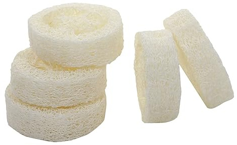 Esponja Vegetal para Jabón de Baño, 5 Piezas, Beige | Loofah Natural, Forma Simple y Natural, para Decoración Creativa y Fabricación de Jabón
