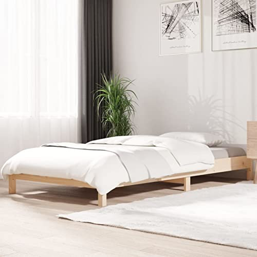 ShGaxin Stapelbett 75x190 cm Massivholz Kiefer, Bett, Bed Frame, Familienbett, Bettrahmen, Bett Gestell, Bett Rahmengestell, Schlafzimmer Bett - 820407