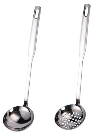 HOLIDYOYO Inoxidable Juego De 2 Cazo Para Sopa Servir y Orificio Para Almacenamiento