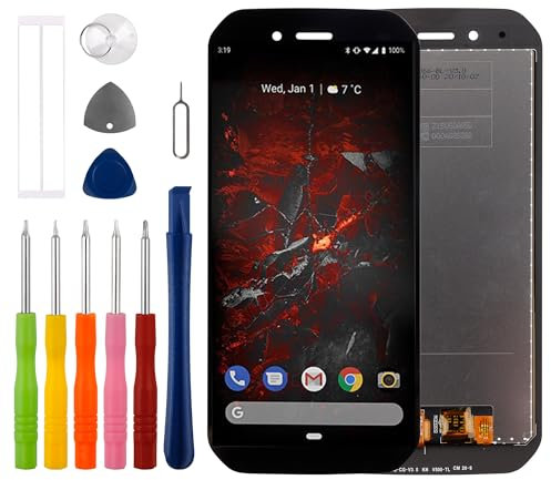 Duotipa Neu 5.5 LCD Display Kompatibel mit CAT S42 (S32) LCD Display Touchscreen Digitizer Montage mit Reparatur Tools Kit - Schwarz