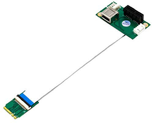 NGFF (M.2) Chiave A/E a PCI-E X1 Adattatore Riser Card con Porta USB 2.0