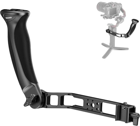 NEEWER BASIC Gimbal Handle Regolabile Compatibile con DJI Ronin RS4 Mini RS4 RS4 Pro RS3 Mini RS 3 Pro RS 2 RSC 2 Stabilizzatore, Maniglia Ergonomica per Riprese dal Basso Espansione Accessori, CA143