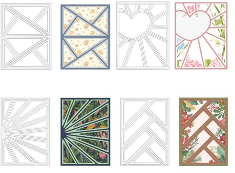 Lot de 4 emporte-pièces rectangulaires en métal pour la fabrication de cartes, arrière-plan, accessoires de cartes, papier, album, décoration, argent