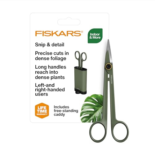 Fiskars Detailschere und Halter, Präzisions-Gartengerät für den Innenbereich, 15,2 cm