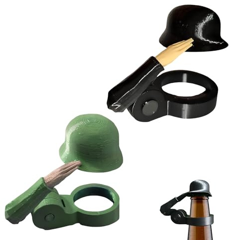 2 Stück Lustiger Soldier Salute Bierflaschenhelm, Flaschenverschlüsse Bierflaschen, Dekorative Bierflaschenverschlüsse, Wiederverwendbar Staubdicht Flaschenverschluss Bierflaschen für Aktive