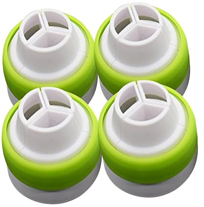BEBEMOKO Large Piping Nozzle Coupler Converter for Russian Icing Tips 4pcs Cake Decorating Tool Compatible Oversized Piping Tips for Baking and Cake Frosting