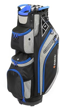 RAIKOU Golf Cartbag – Premium Golftasche, wasserdicht mit 14-facher Schlägerunterteilung – Ultraleicht, Trolley-kompatibel, mit Kühl- & Wertsachenfach – Für Damen & Herren