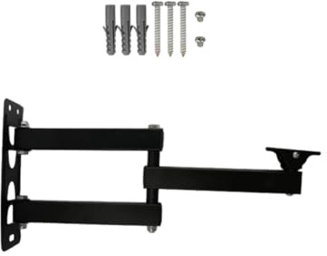 Adjustable Projection Bracket with Adjustable Extension Arm, 360 Degree Horizontal Rotating Metal Camera Mount Metal Projector Stand with Foldable Extension Arm