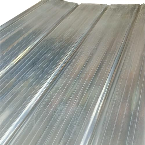 2x Placa Ondulada, 1,50 mm Panel para Tejado Transparente, Chapa Tejado Exterior, Placa de Iluminación Natural, Hojas de Techo Corrugado, para Cobertizo(90x80cm=35x31in)