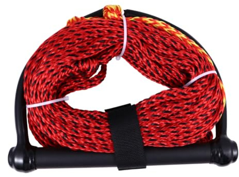 Ciieeo Cuerda para Esquí Acuático y Wakeboard de 1 Sección Asa Negra Antideslizante Tubo de Remolque Resistente para Deportes Acuáticos Adecuado para Kneeboard y Color Color Aleatorio