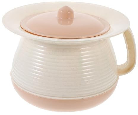 VOSAREA Pot de Chambre en Plastique PP Épais avec Couvercle Anti-Odeurs Base Antidérapante Taille Adaptée pour Garçon et Filles et Bébés Urinoir Domestique Portable pour Usage