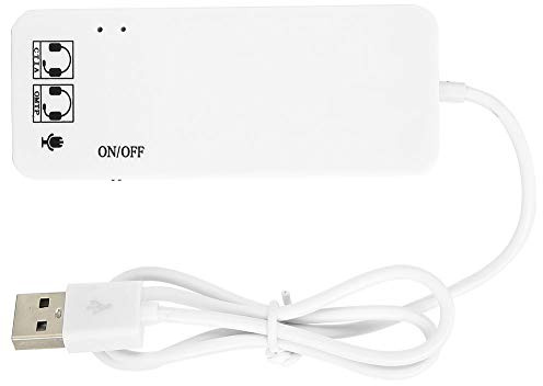 KIMISS Hub USB 2.0 vers 3 Ports USB 2.0 + Micro Casque avec Adaptateur 7.1 Canaux Répartiteur de Port Noir + Adaptateur Stéréo Externe + Multiport (White)