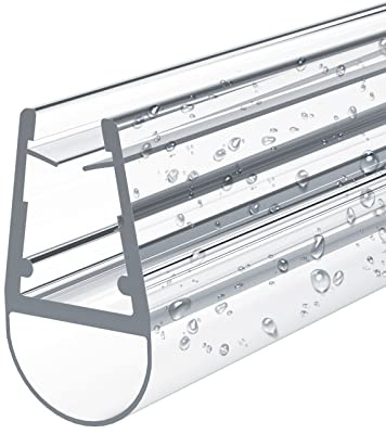 EMKE Ersatzdichtung Wasserabweiser Duschdichtung Schwallschutz Duschkabine Bad 7-8mm Glas 1000mm