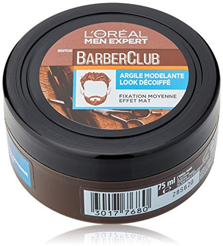 L'Oréal Paris Men Expert BarberClub - Argilla Modelante Look Sstylato - Fissaggio medio ed effetto opaco, 75 ml