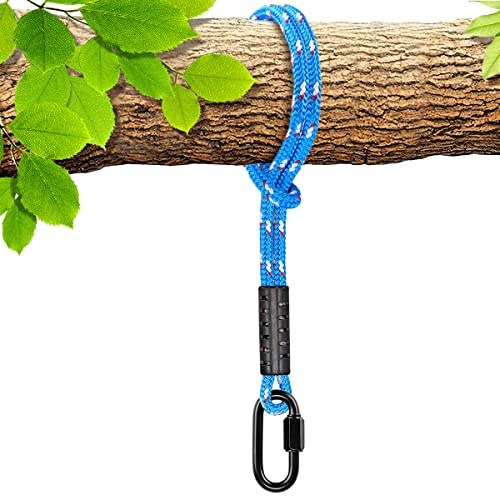 BeneLabel Schaukel Baumbefestigung 120cm Karabinerhaken Seil/Blau
