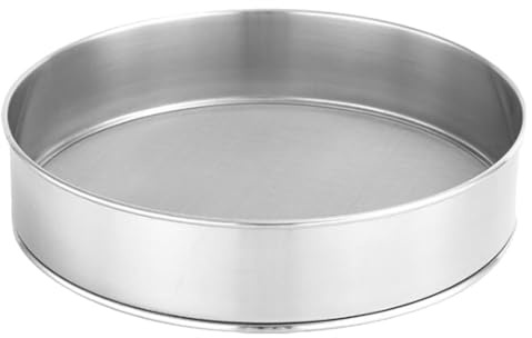 Cabilock Feinmaschiges Mehlsieb Aus Edelstahl 30Cm Rundes Backzubehör Zum Sieben Von Mehl Puderzucker Und Teig Für Küche Und Backen