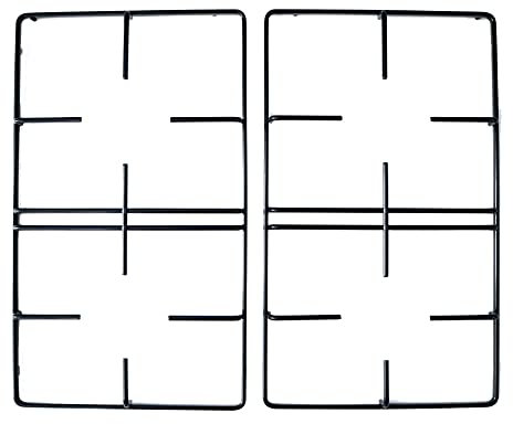 Kit 2 griglie Electrolux - Rex - Zanussi - Zoppas - Aeg in ferro smaltato lucido nero 455 x 268 mm. per cucina piano cottura 4 fuochi a gas - P6750/KIT