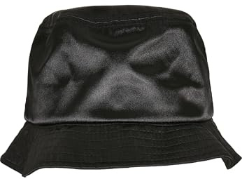 Urban Classics Unisex Satin Bucket Hat Hut, Black, one Size