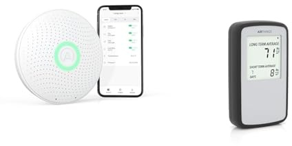 Airthings 2930 Wave Plus - Radon and Air Quality Monitor with CO2, VOC, Air Pressure & Corentium Home Radon Detector - 224 Portable, Lightweight, Easy-to-Use
