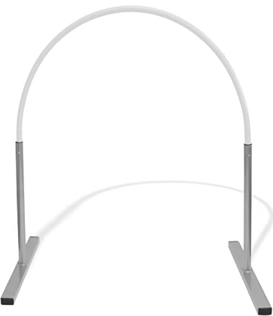 SPORTIKEL24 Hoopers Hoop mit Aluminiumfüßen und flexiblem Steckbogen, stabil & VDH-konform, Bogenfarbe Weiß