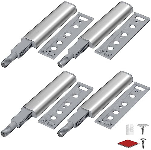 Push to Open Türöffner Jiayi 4 Stück Drucktüröffner Schrank Türöffner Push Open Magnet Tip On für Türen Beschlag Möbel Schubladen Drucköffner Schranktür Magnetschnäpper Drucktüröffner Druckschnapper