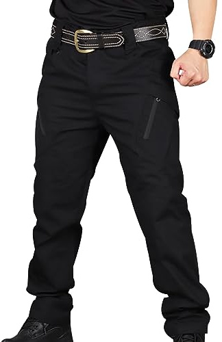 Pantalones Jogger Hombre Pantalon Multibolsillos Pantalón Cargo Hombre Pantalones Jogging Tacticos Militares Hombre Pantalón Jogger Cargo Pants Largo Militar Camuflaje Hombre Tallas Grandes Negro