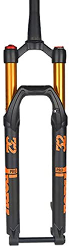 ZECHAO Rebound Anpassung Fahrrad Federung Vorne Gabel,27,5/29inch MTB Fahrrad Vordergabel Tapered 1-1/2 140mm Federweg 15 * 100mm Fahrrad Federgabel (Color : Orange, Size : 29inch)